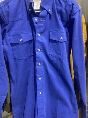 Schaefer Outfitter / Men’s Long Sleeve Button Down / Electric Cobalt Blue / Men'